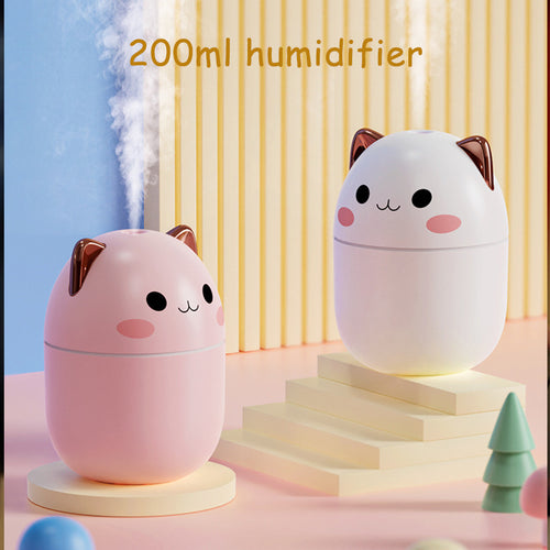 Bedroom & Car Air Purifier With Led Cool Mist Spray