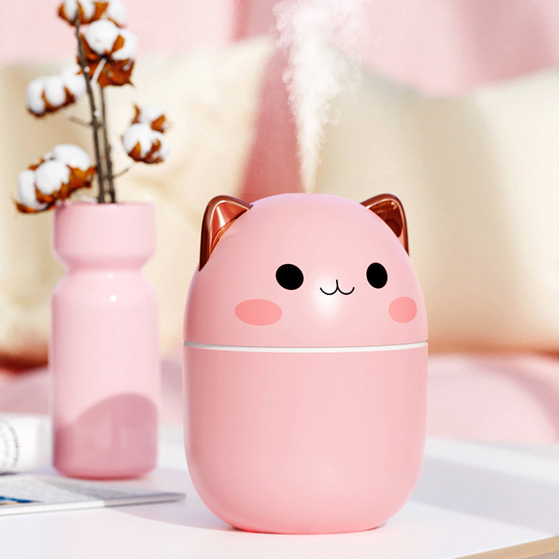 Bedroom & Car Air Purifier With Led Cool Mist Spray